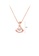 Glamorousky white Simple Temperament Plated Rose Gold Skirt Pendant with Cubic Zirconia and 316L Stainless Steel Necklace 5281FAC1235B42GS_2