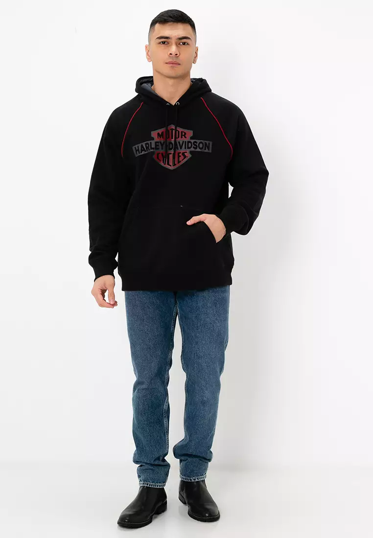 Harley-Davidson® Bar & Shield Contrast Pullover Hoodie