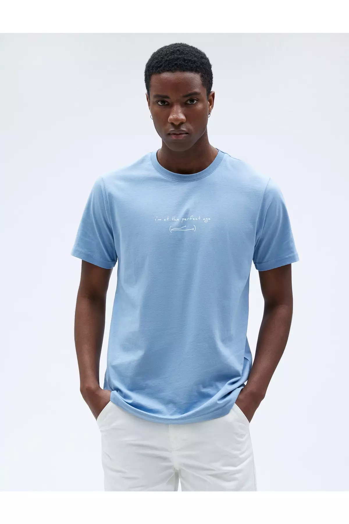 Calvin Klein Contrast Monogram Logo Crewneck T-shirt in Blue for Men