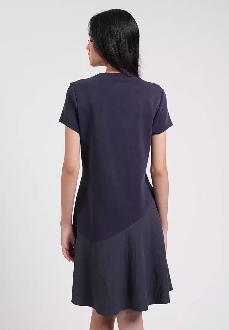 Crystal Modern Diagonal Seam A-Line Dress