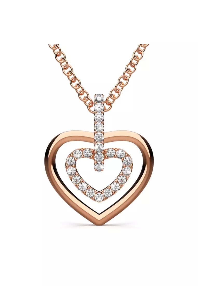 Buy Krystal Couture Heart Necklace Embellished with SWAROVSKI - Main Image