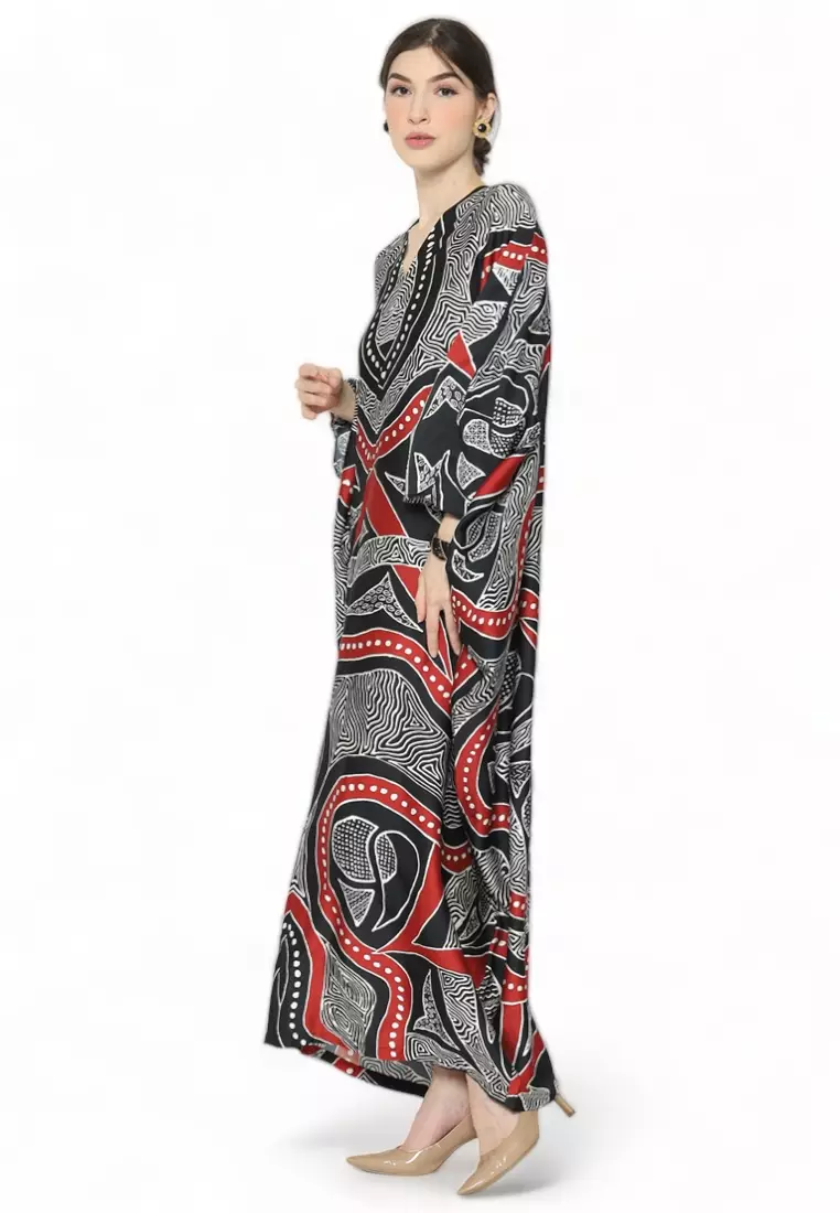 Kanzi Long Sleeve Batik Kaftan