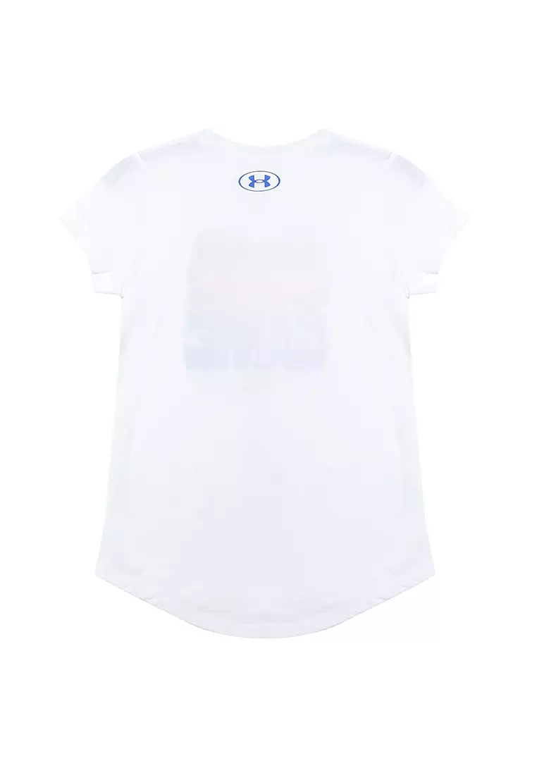 Under Armour Youth Girls' Live Sportstyle Graphic Tee / T-Shirt / Tshirt -  White/Black