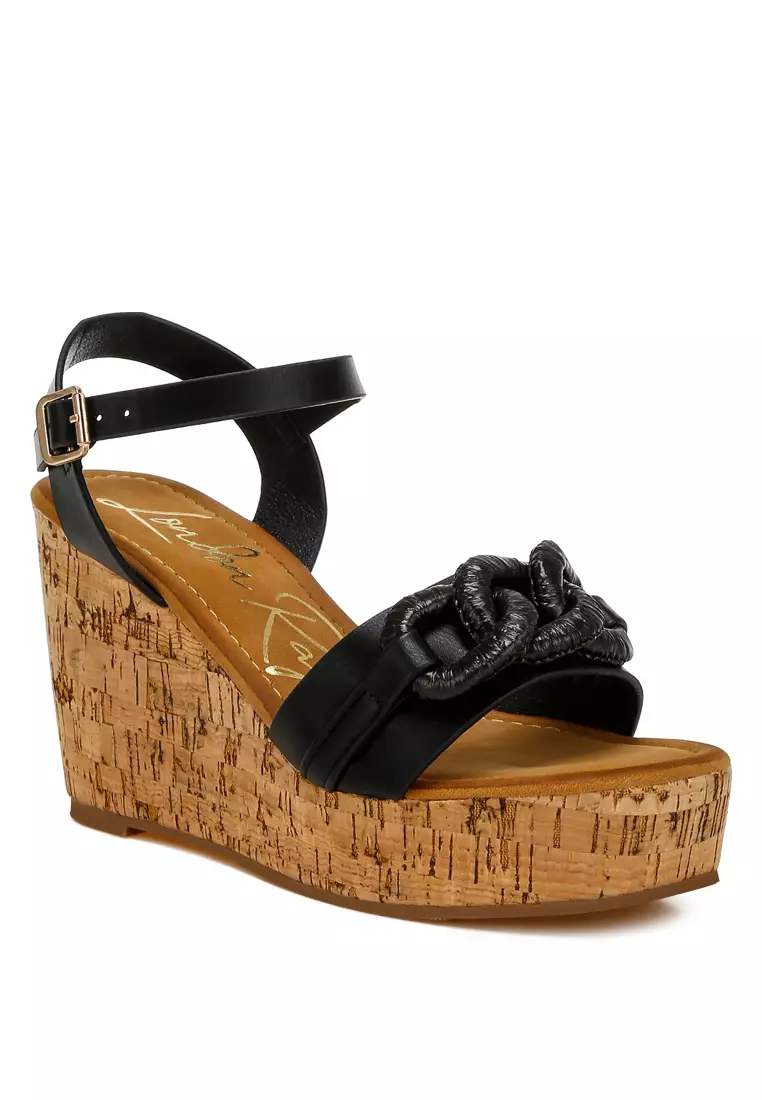 Wedges Gesper Pin Rantai Bantalan Warna Hitam