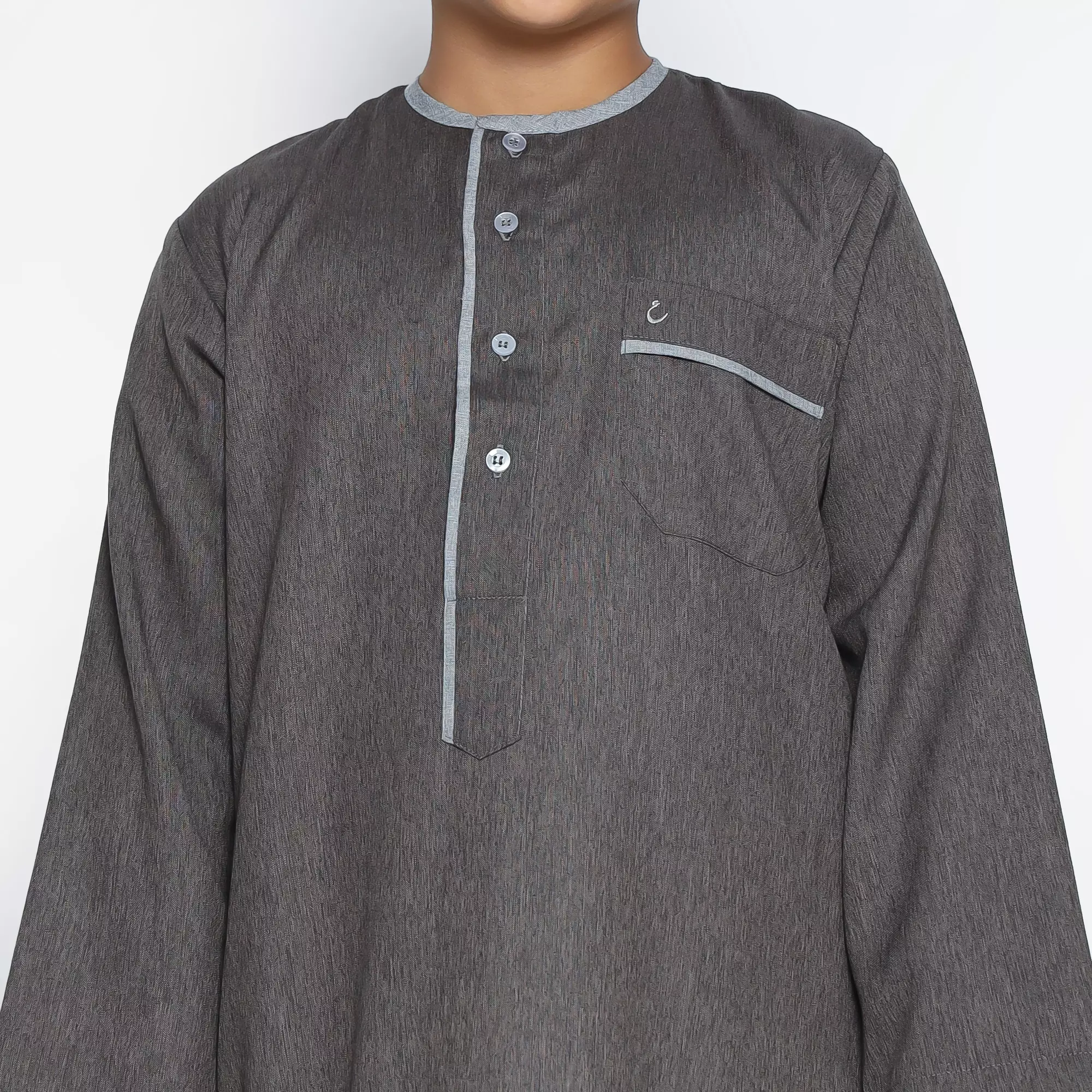 Gamis Jubah Anak Laki Laki GPA Yazid Dark Grey