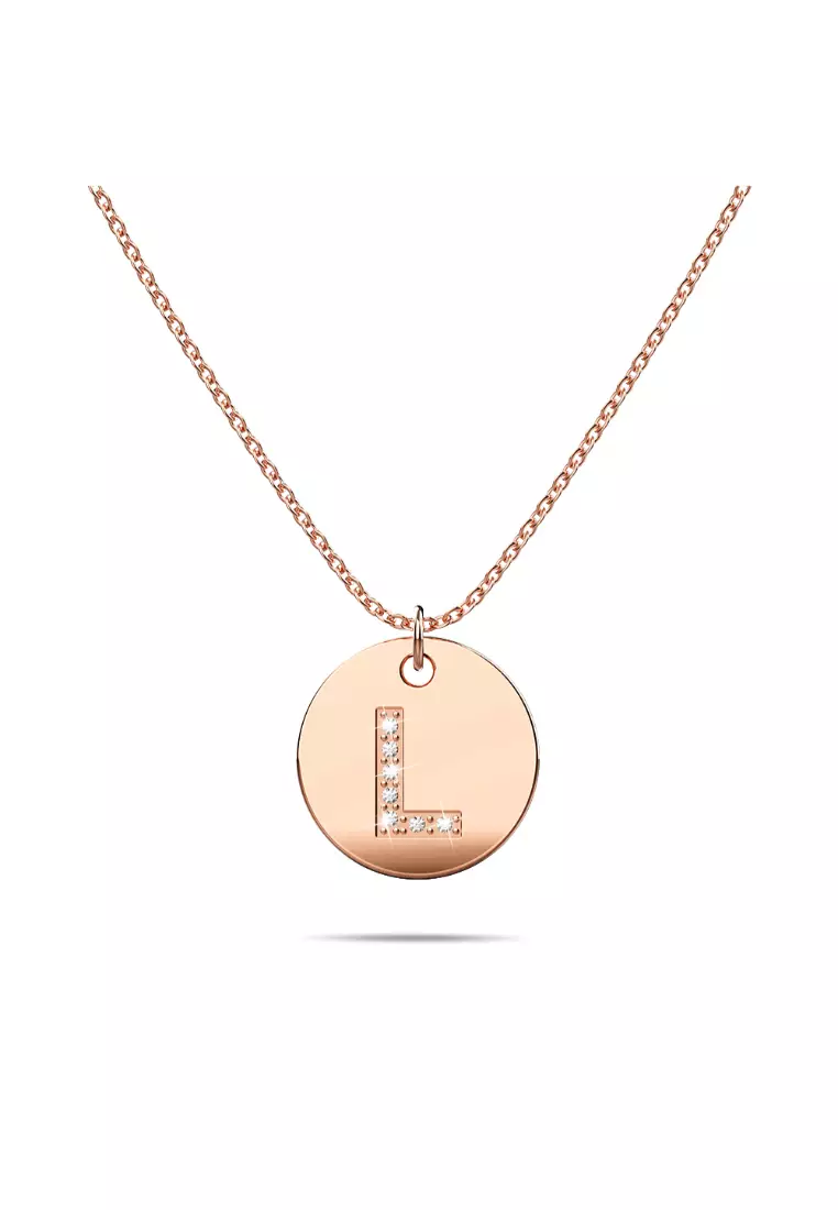 Gold l initial on sale necklace