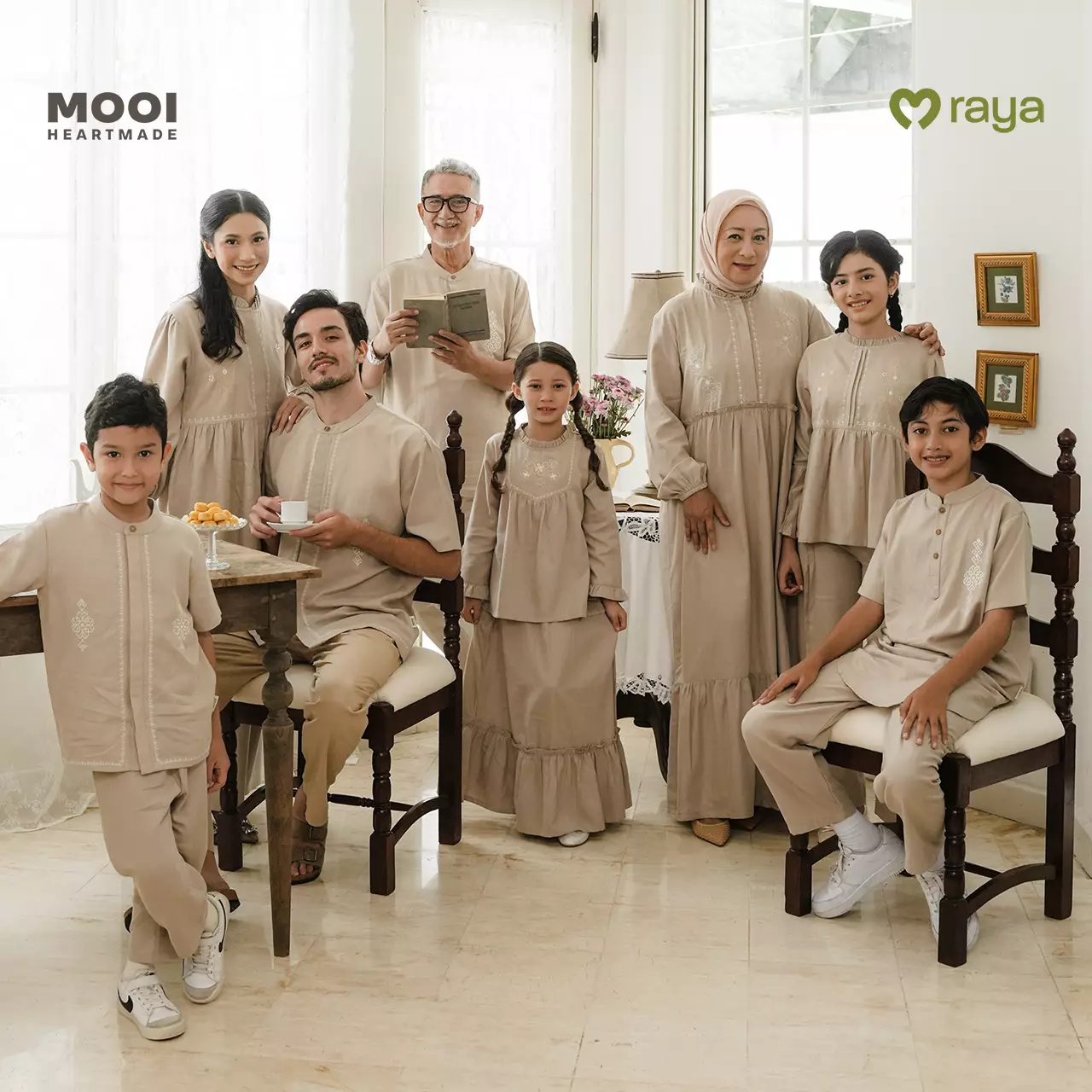 Mooi Tunik Wanita Atasan Wanita Raya Collection Liyana Tunik Adult Basic Series 2026 - White