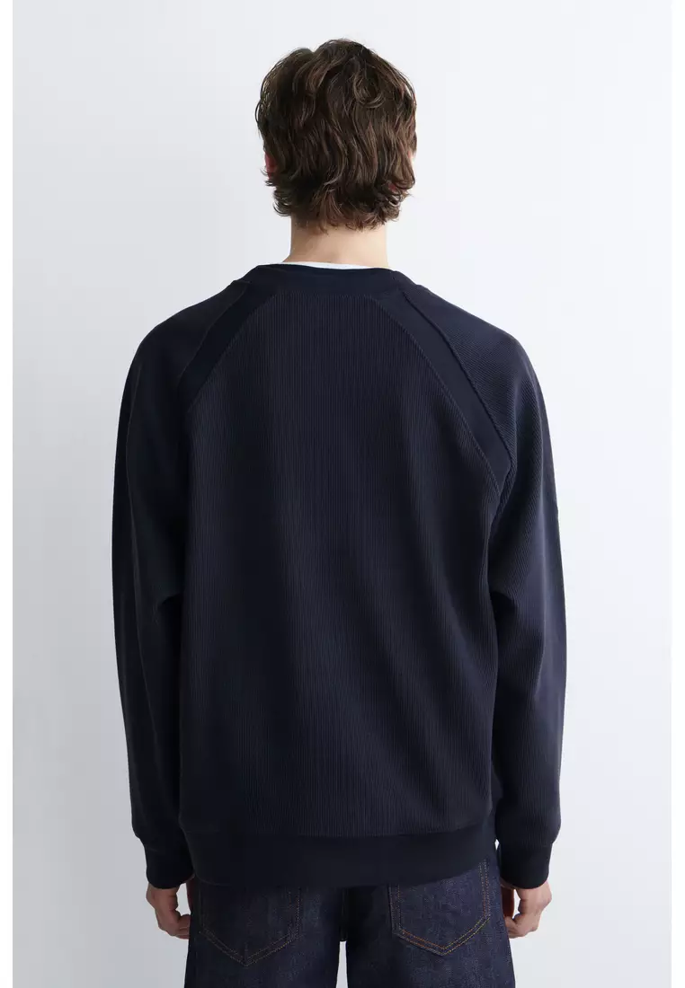 CORDUROY-JERSEY SWEATSHIRT
