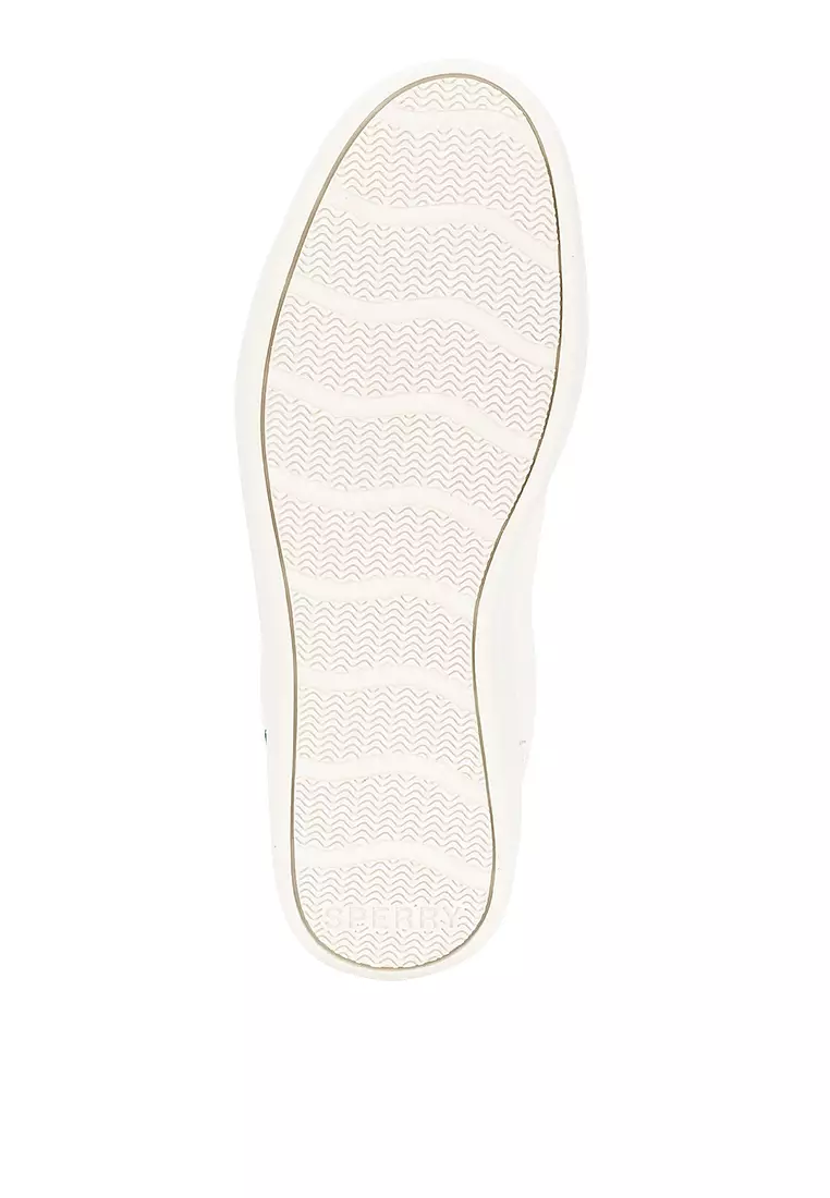 Sperry Women's Crew 90 Leather Sneakers Off White Green