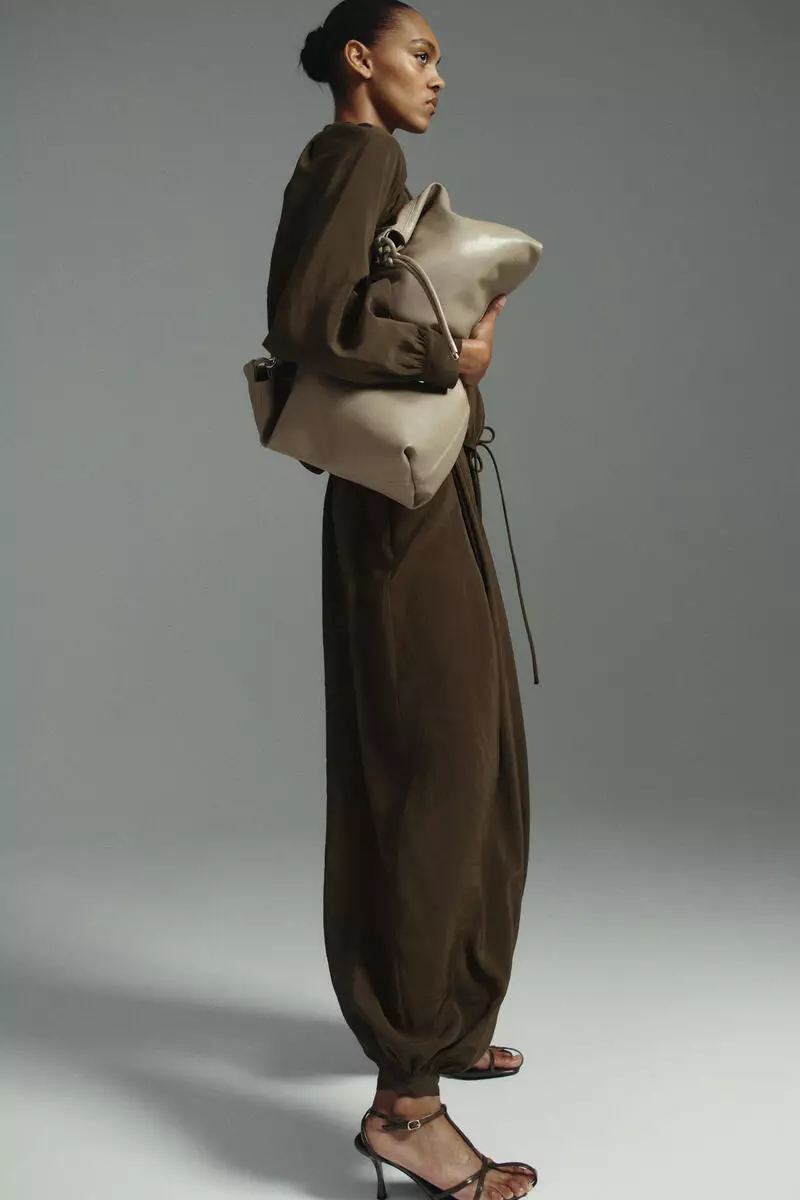 Balloon-leg modal trousers