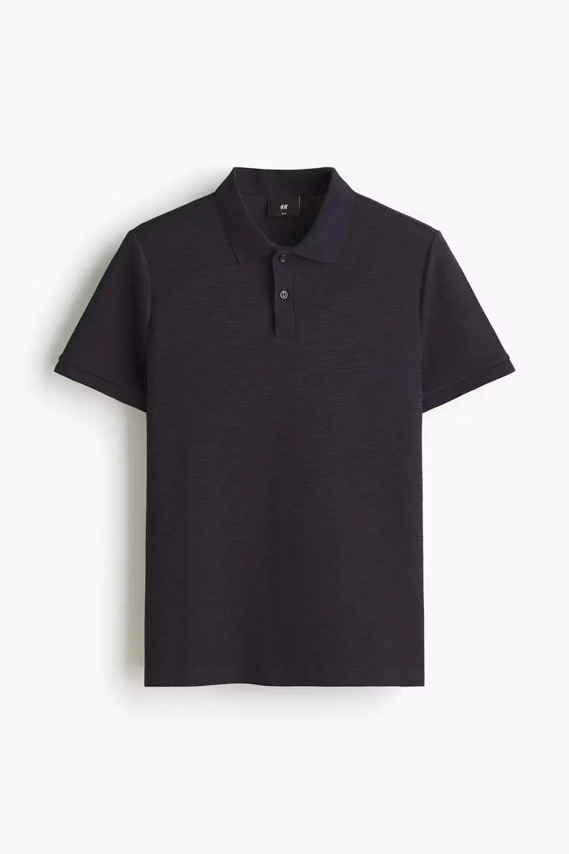 Slim Fit Jacquard-knit polo shirt