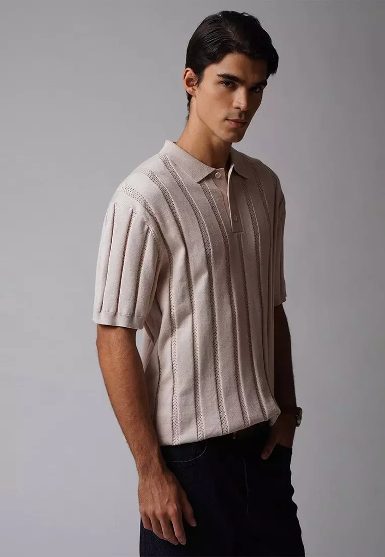 Men's Open Knit Polo