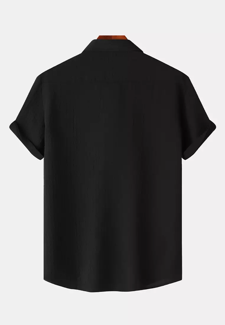 Solid Color Short Sleeve Shirt YL-A108