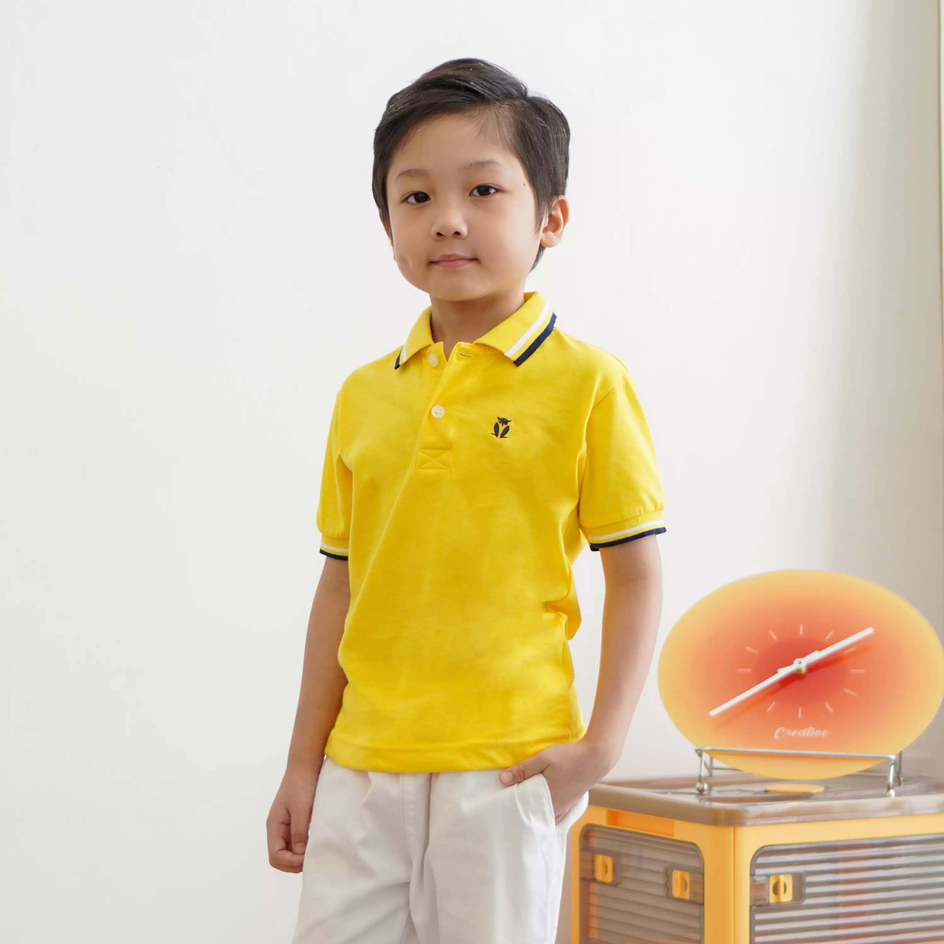 Matsuda baju kaos polo anak laki laki katun umur 2-12 Pierre Yellow