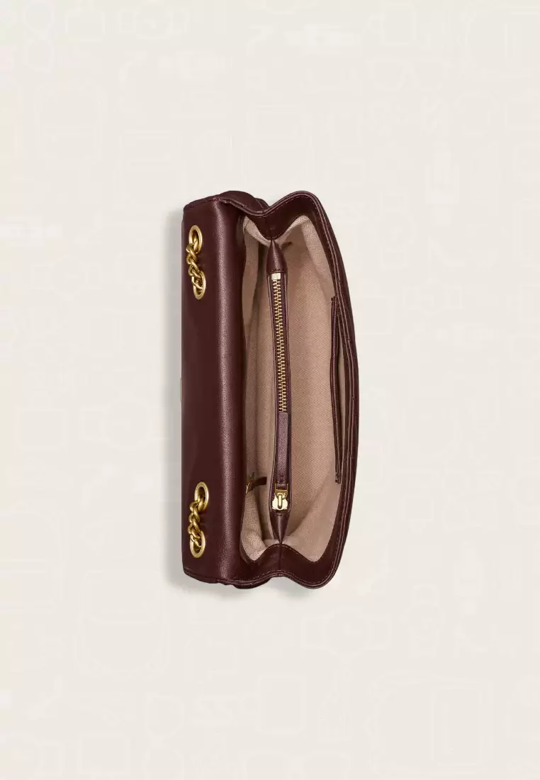 Tory Burch Kira Chevron Convertible Shoulder Bag Tempranillo