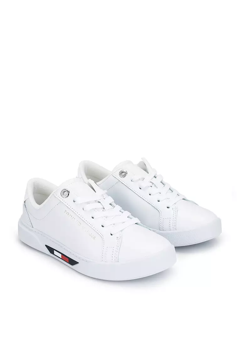 Buy Tommy Hilfiger Global Stripe Lace-Up Trainers in White 2024