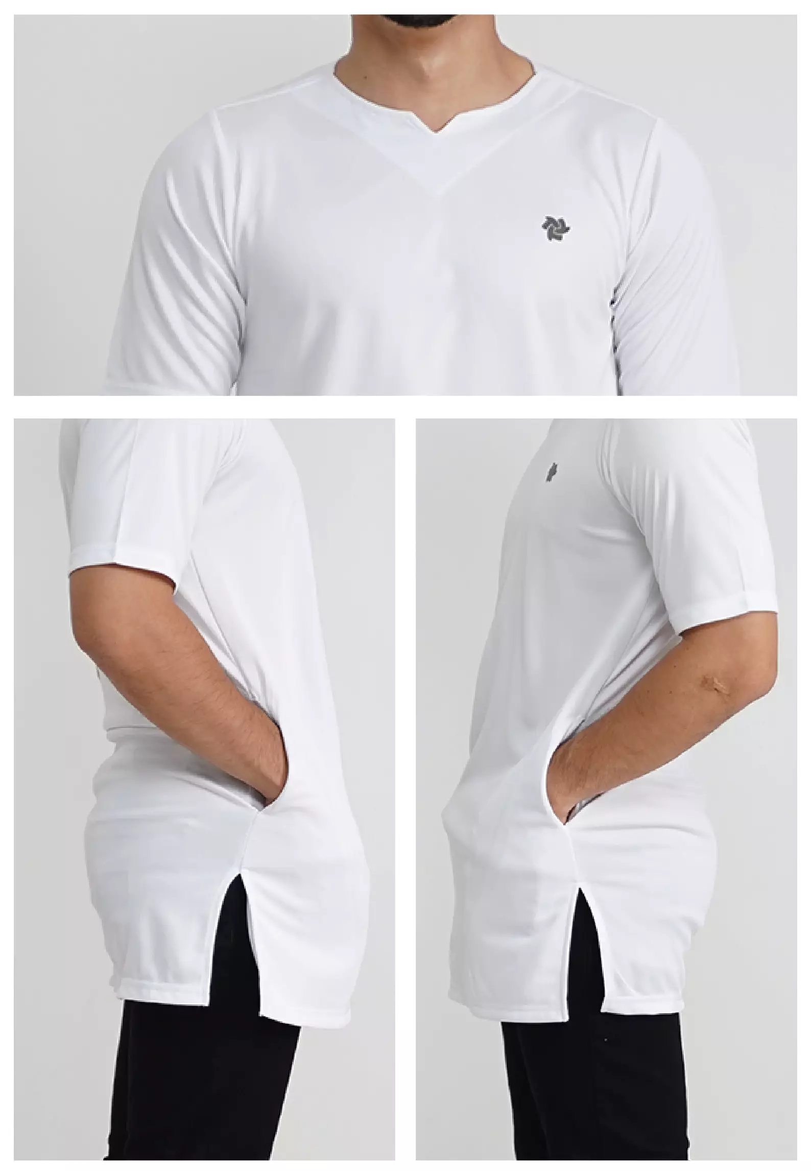 Tiento Baju Muslim Koko Kurta 3in1 Basic White