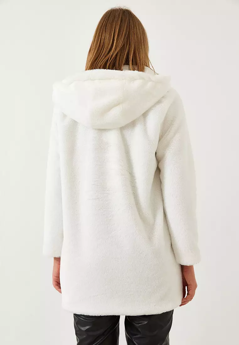 Women's Hooded Long Plush Coat 2166 60351317