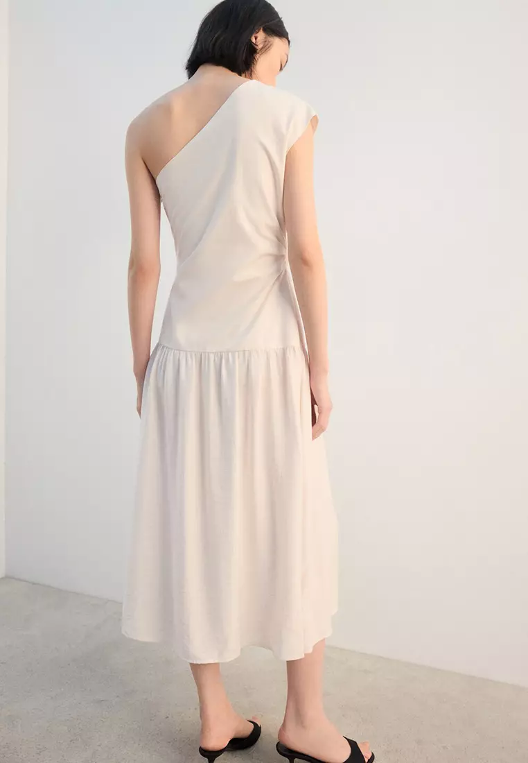 Asymmetrical Pleated Dress