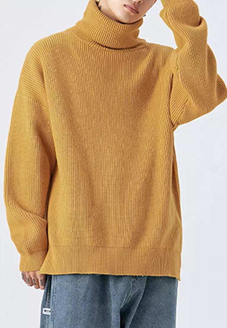 VANSA Unisex Simple Turtleneck Knitted Sweater VCU-Kw4030