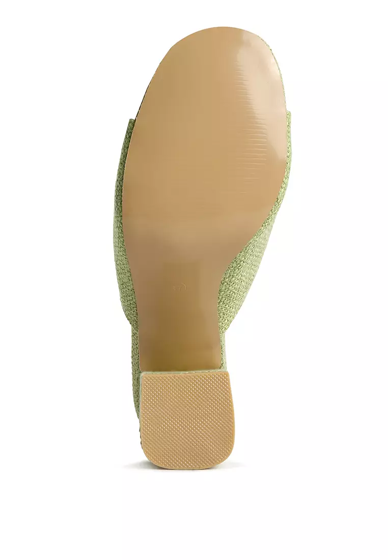 Buy London Rag Green Block Heel Slip On Sandals 2024 Online ZALORA