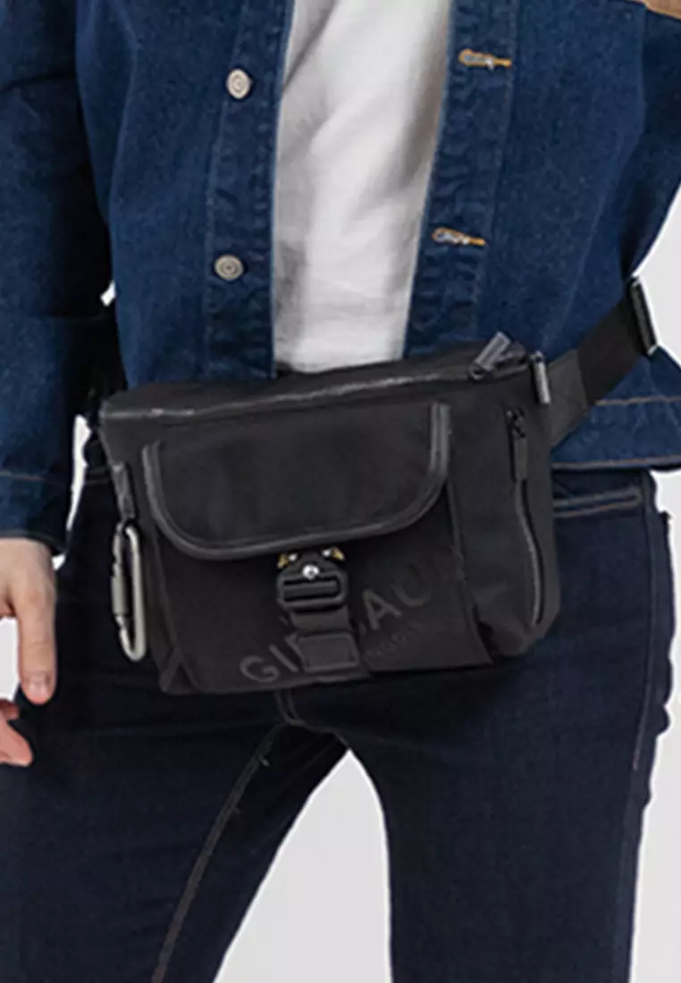 Buy Marithe + Francois Girbaud Men's Girbaud Black Lev Belt