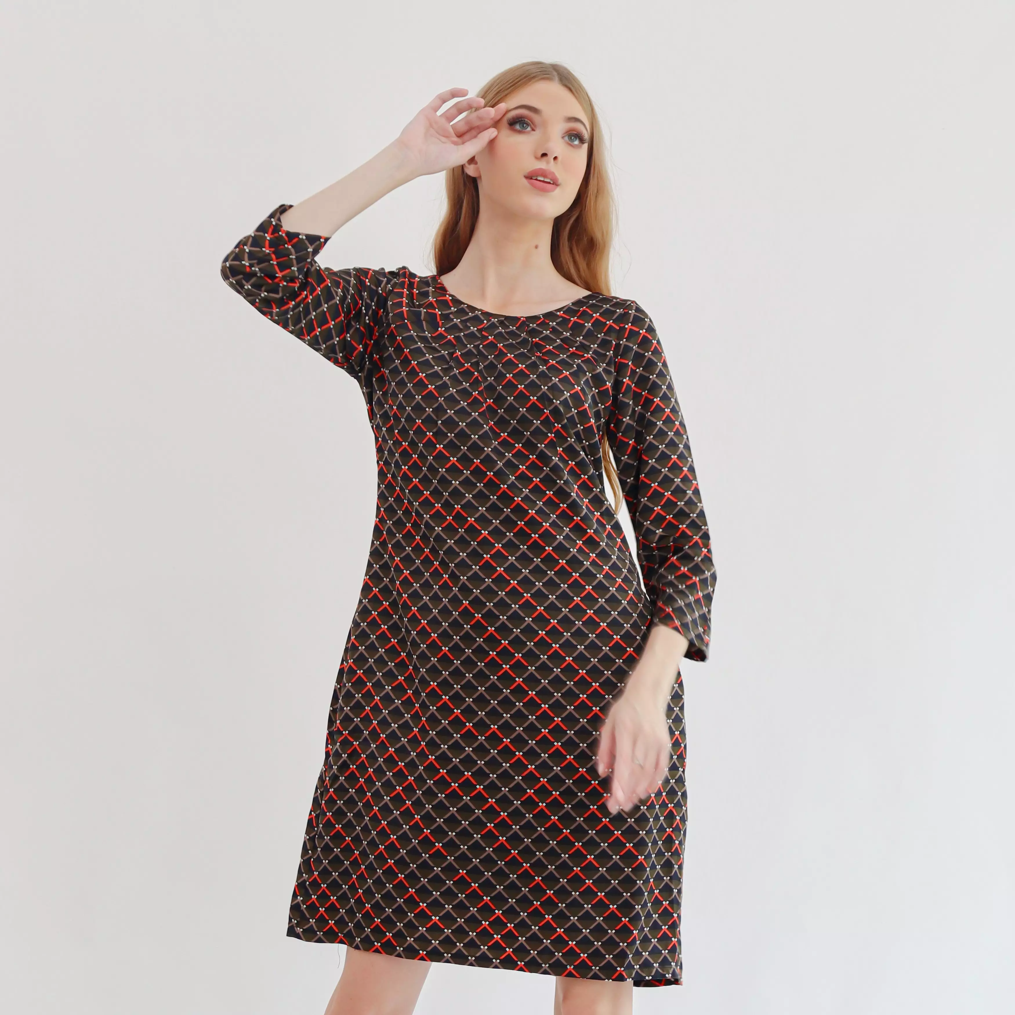 Eris Dress In Green Print