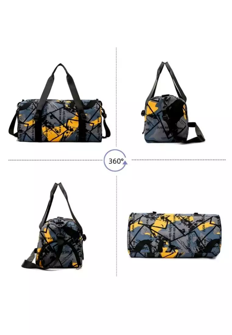 Oxford Duffel Bag With Shoe Compartment 50x24x22cm – Navy Blue