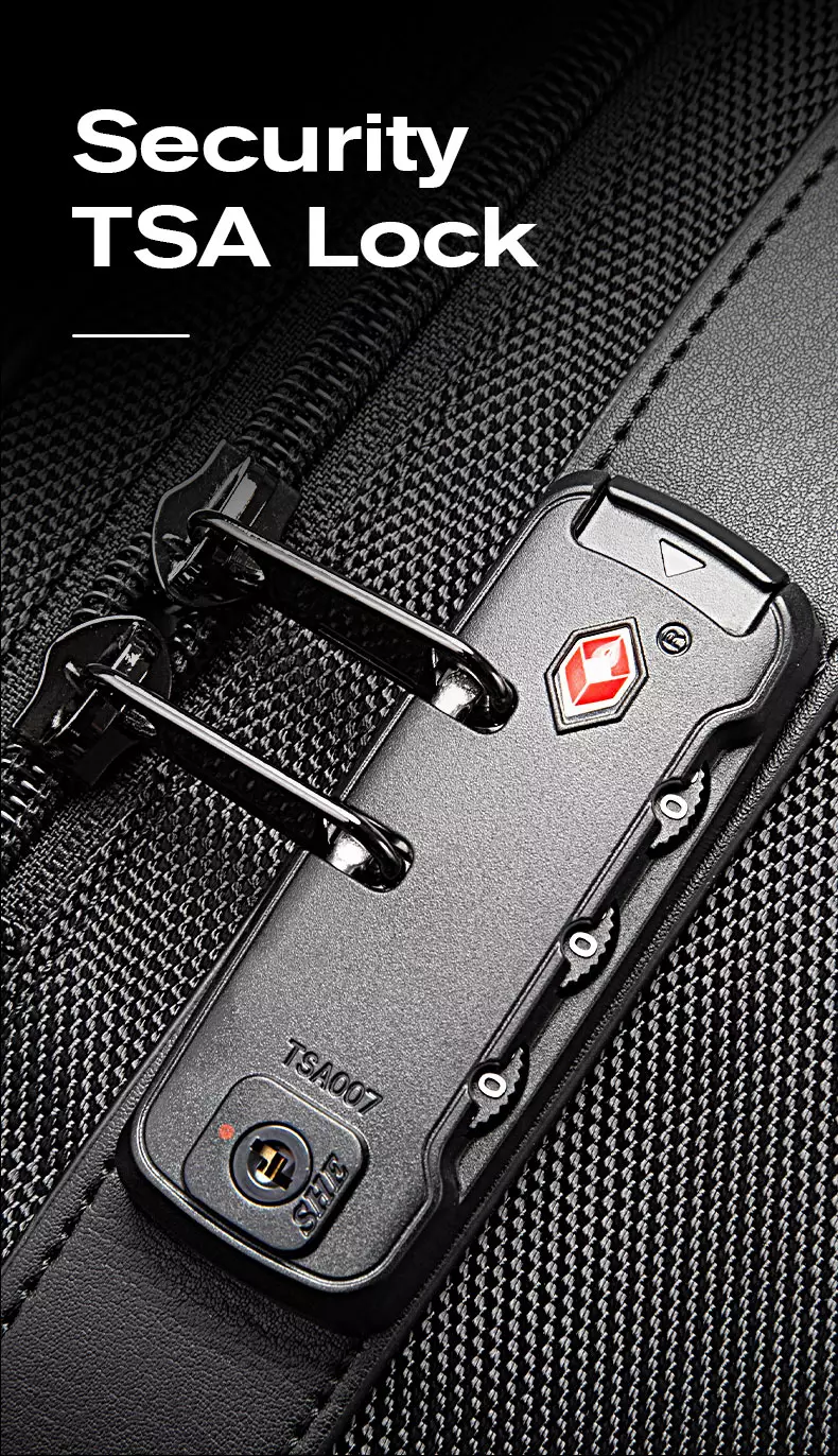 Bange BG77178 Tas Multi Fungsi Travel duffle bag GYM Pria Lock TSA - BLACK