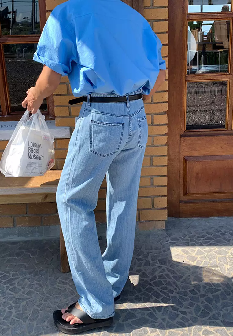 Men's Summer Vintage Washed Jeans CA24051459