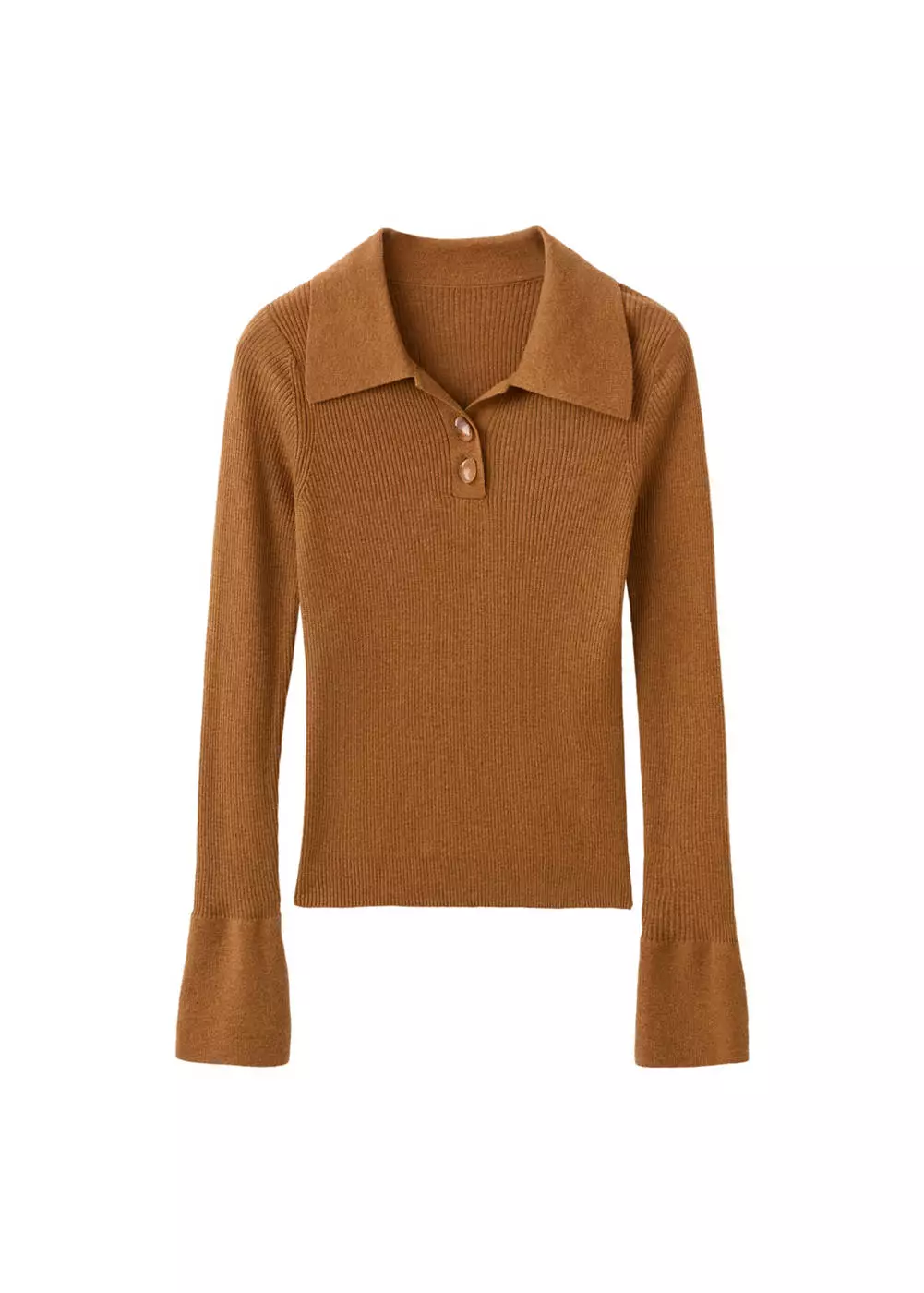 Sweater ribbed kerah polo