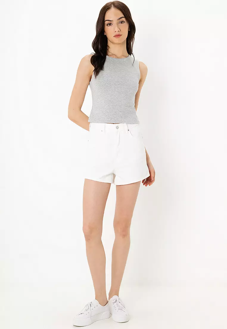 Close Knit Crop Shell Top