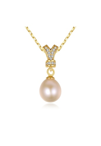 SUNRAIS gold Premium Color Stone Golden Crown Necklace 61F3FAC42C14DAGS_1