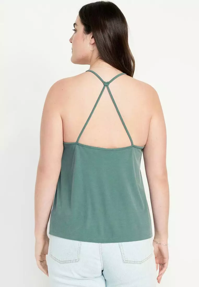 Rib-Knit Strappy Tank Top