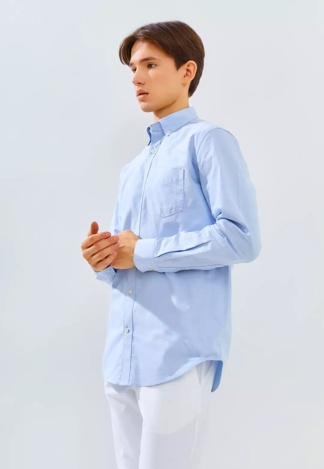 Jack Nicklaus Dorado Kemeja Pria Slim Fit Light Blue