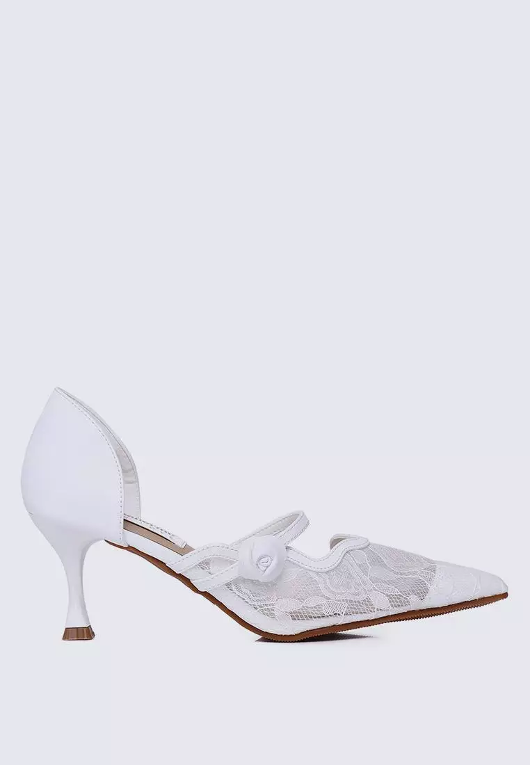 Discount on My Ballerine  shoes - SKU: My Ballerine Timeless Blossoms Comfy Pumps In Ivory