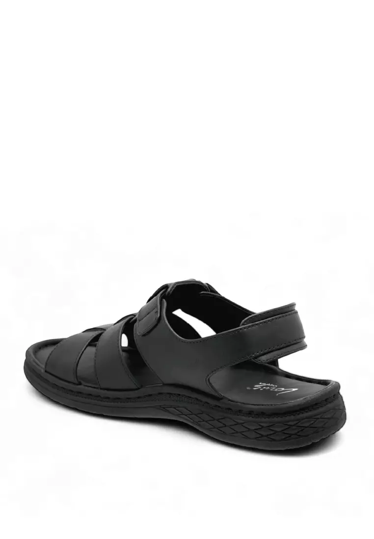 Men Slip On Faux Leather Classic Casual Sandals - 250441270
