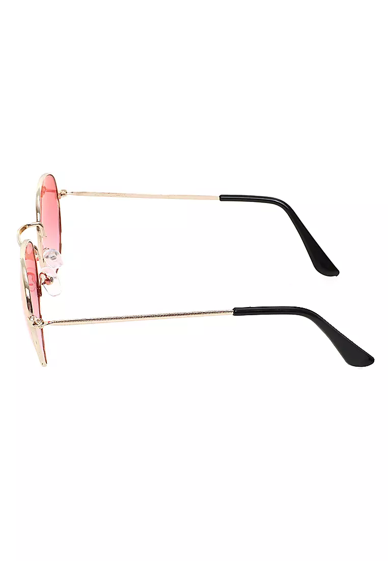 Mackenzie Kacamata Aviator Polarized Lens Sunglasses UV Protection Frame Material Metal ORIGINAL - Gold Red
