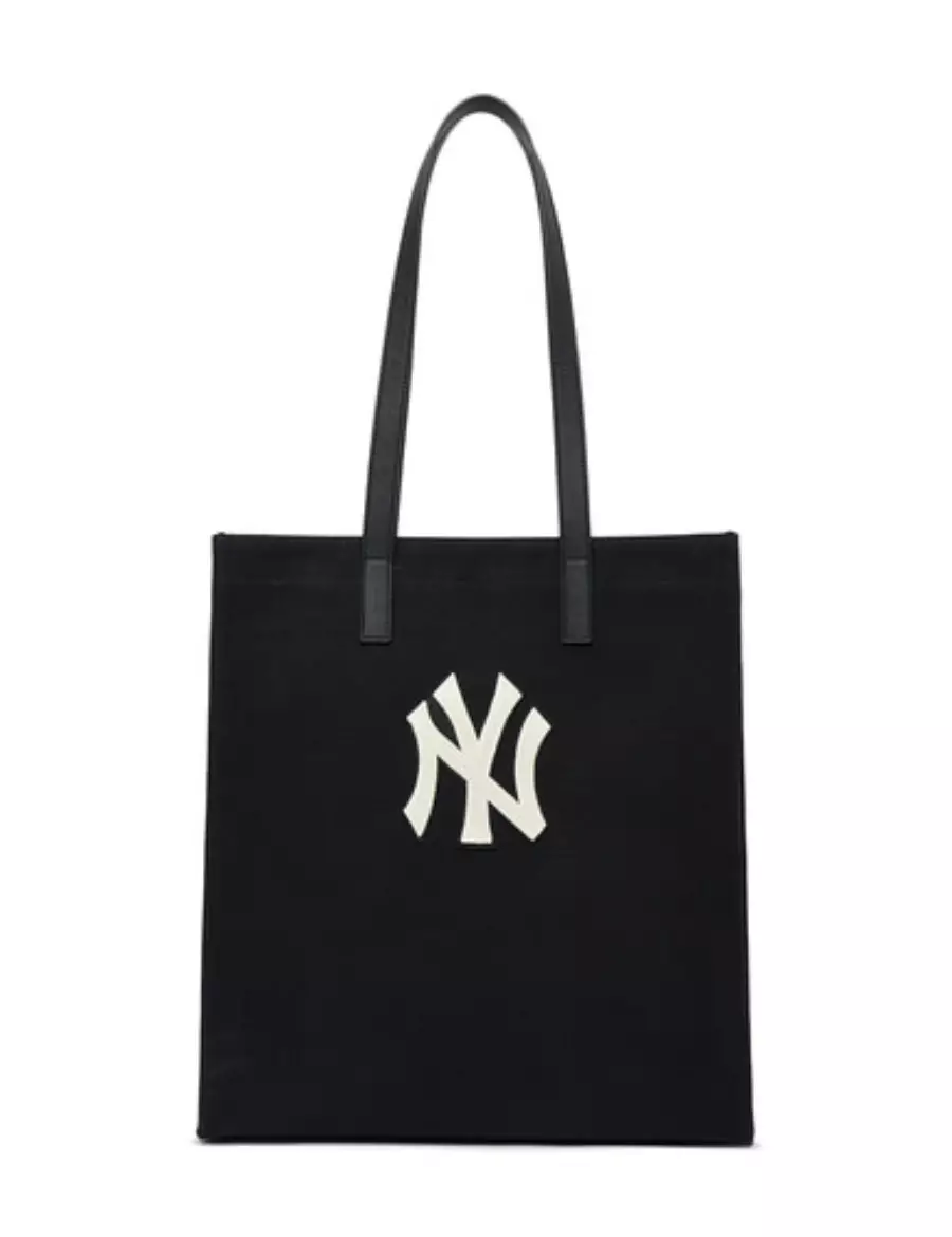 MLB CANVAS TOTE BAG BLACK NEW YORK YANKEES