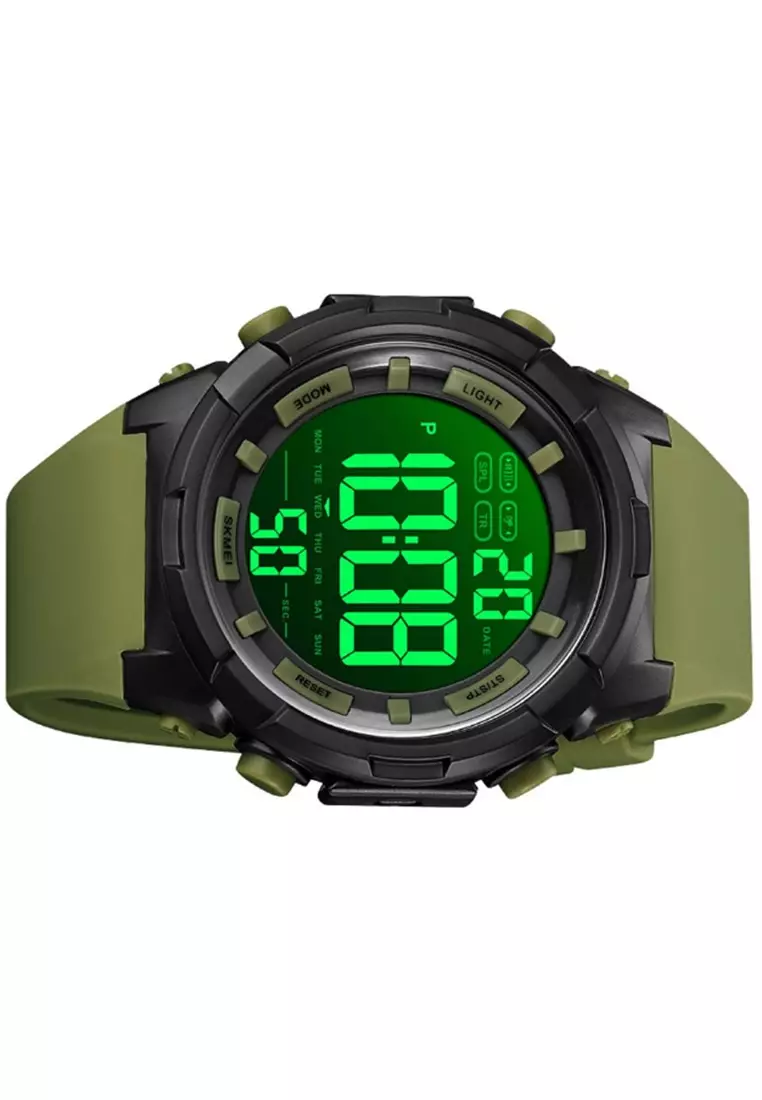 Jam Tangan Digital Pria Waterproof Many Function Strap Tali Material PU Silicone GN27 ORIGINAL