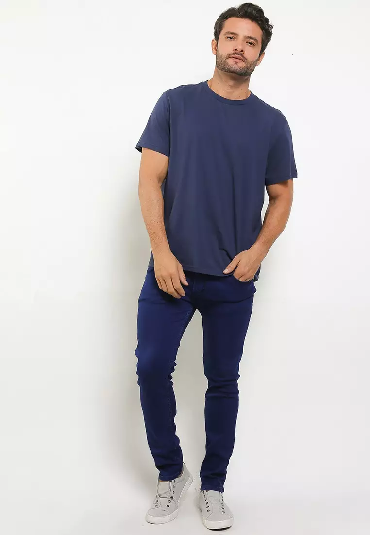 Celana Jeans Panjang Pria Denim Soft Slim fit Dark Blue Joe