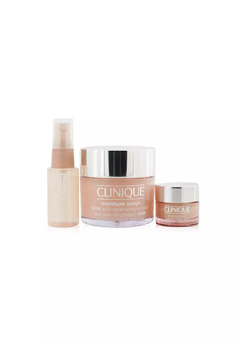 Clinique - Moisture Surge Set: Moisture Surge 100H 125Ml+ All About Eyes 15Ml+ Moisture Surge Face Spray Thirsty Skin Relief 30Ml 3Pcs