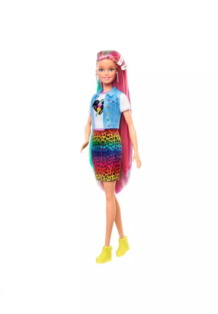 Barbie Rainbow Sparkle Hair Doll, Blonde, with Accessories