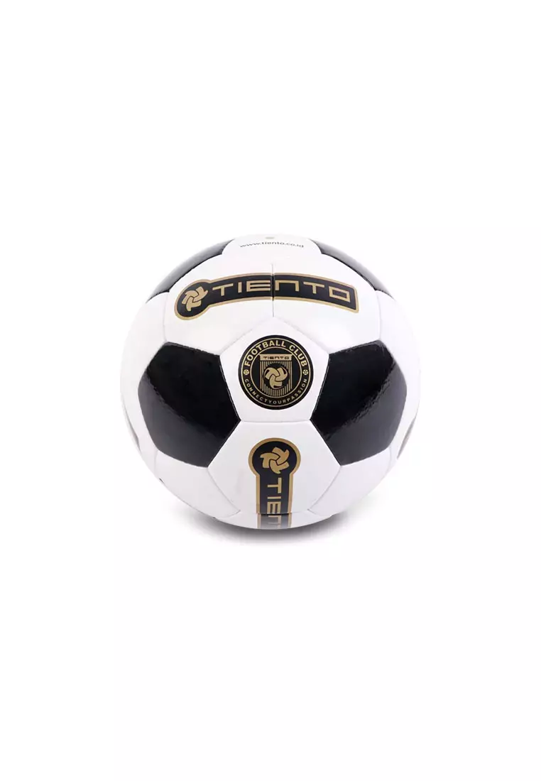 Tiento Bola Sepak Putih Soccer Football Retro Black White Ball Size 5 Include Pentil