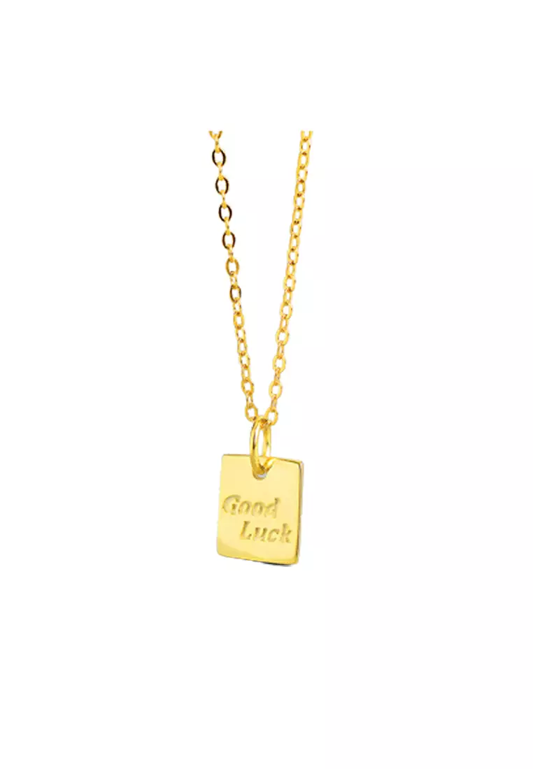 Gold good luck necklace sale