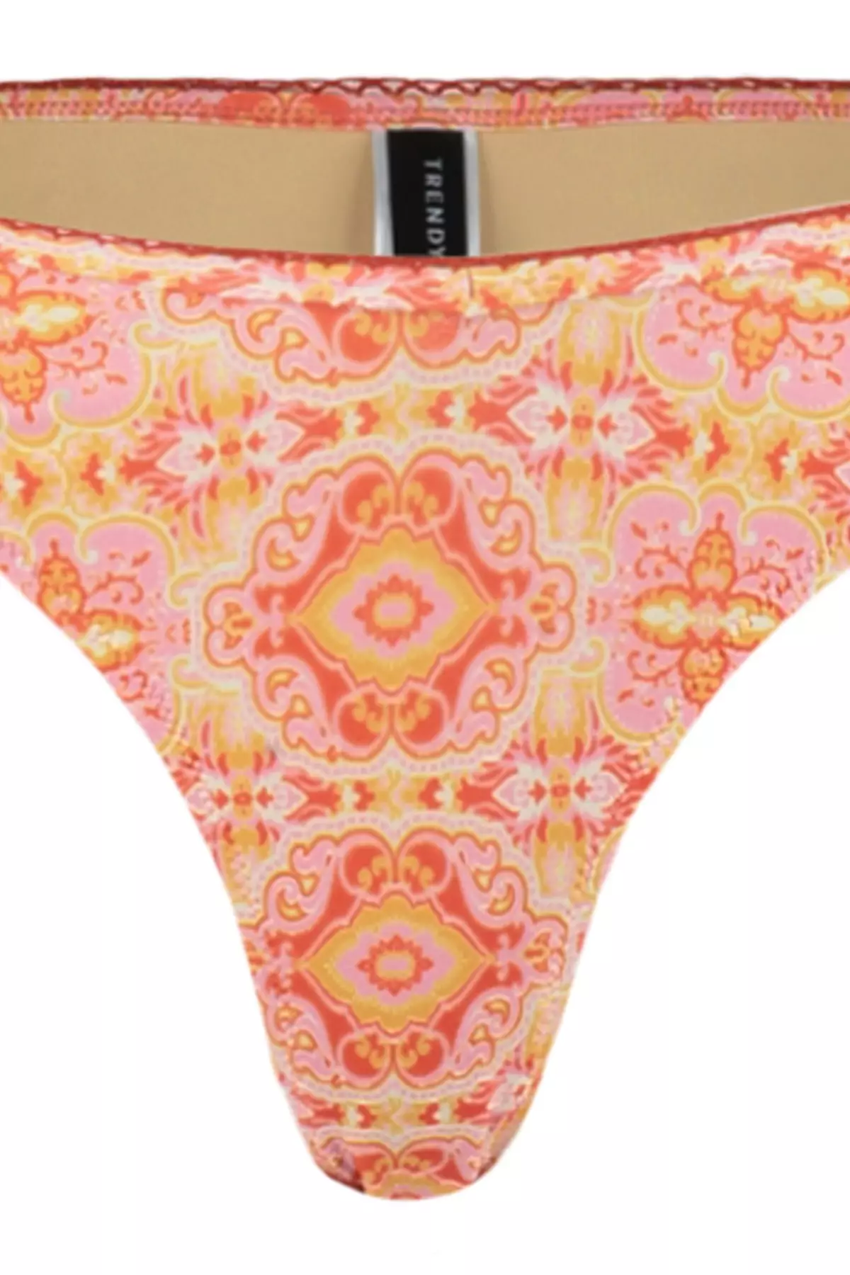 Buy Trendyol Ethnic Pattern VCut High Leg Bikini Bottoms Online ZALORA Malaysia