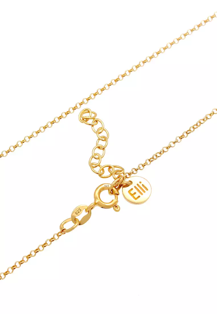 ELLI Necklace Ladies Set Star Cut-Out Pendant Mother Child in 925 Sterling Silver