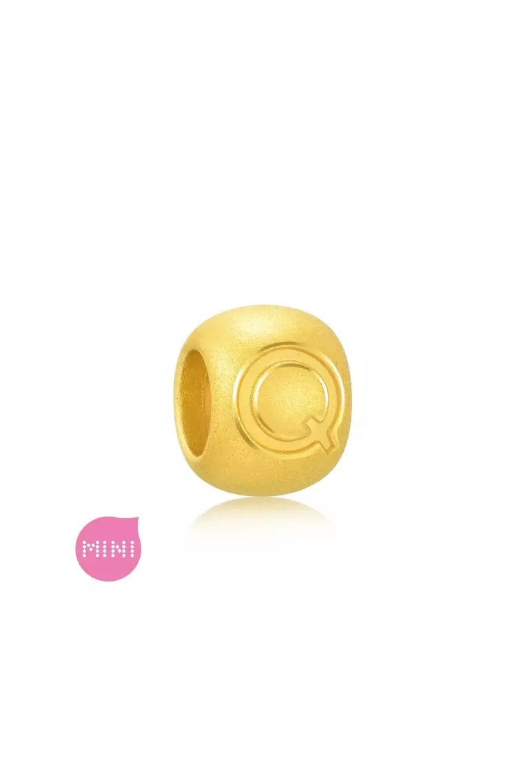 Charme 999 24K Gold Letter Q Alphabet Charm 92911C (Bracelet not included)