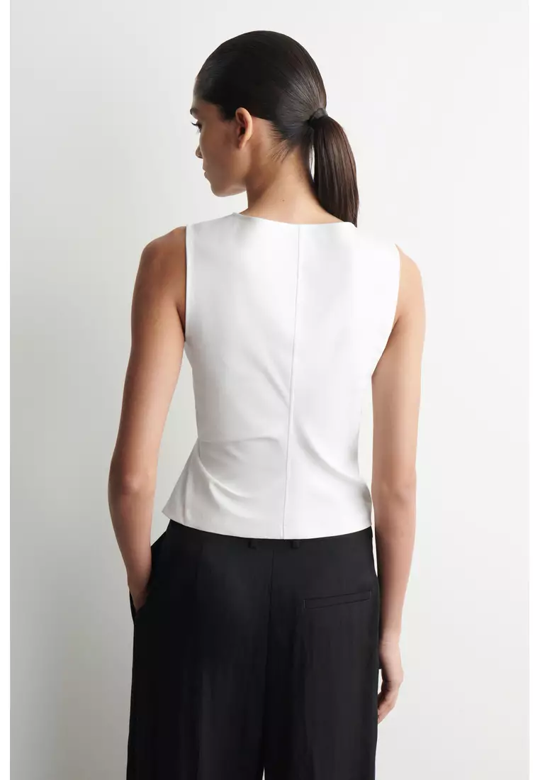 TWIST-DETAIL JERSEY TOP