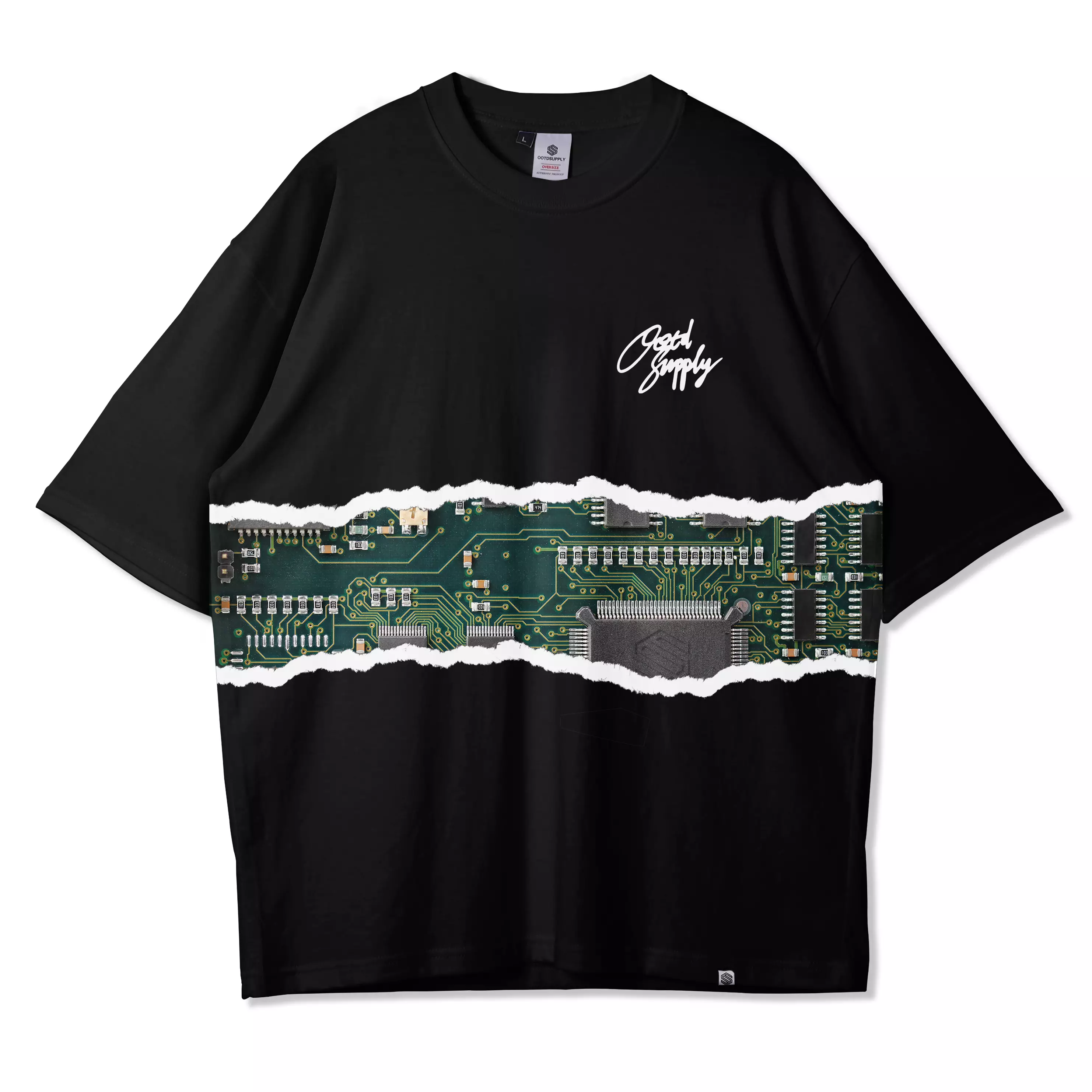 OOTDSUPPLY Oversized Tshirt Chip I Oversize Pria & Wanita